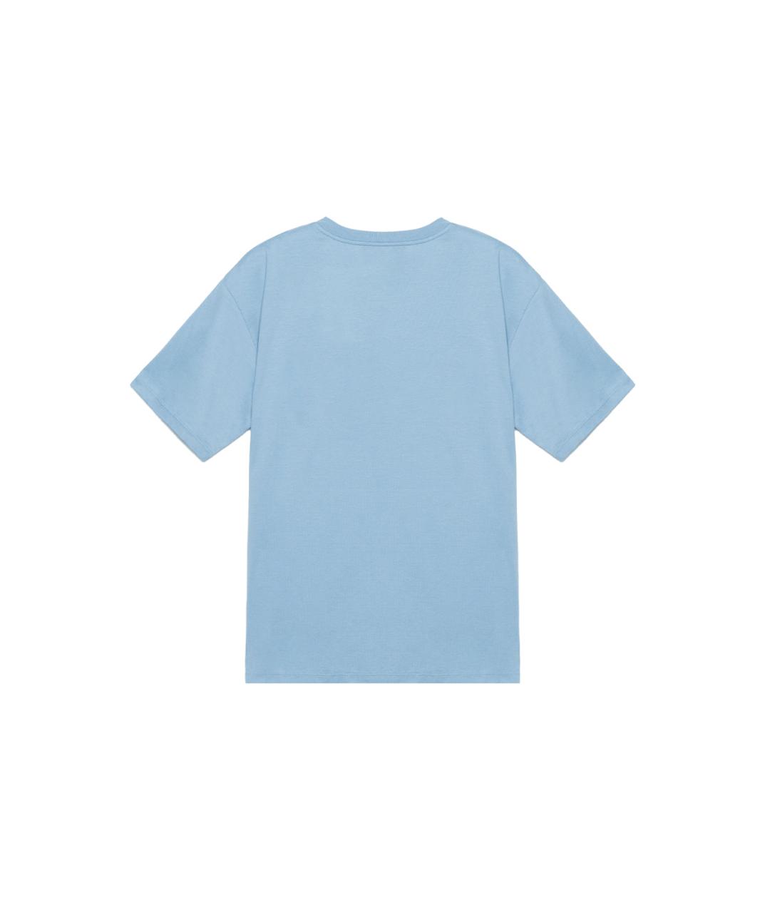 CELINE Голубая хлопковая футболка, фото 2