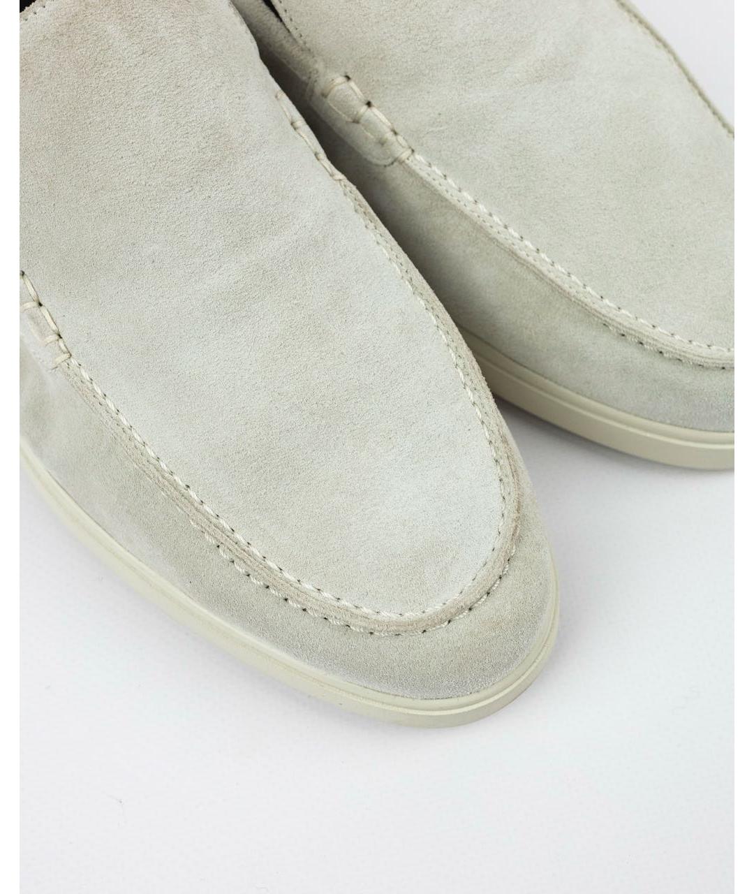 MOORER Серые замшевые лоферы, фото 4
