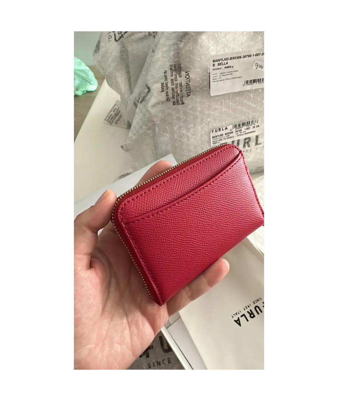 FURLA Красный кожаный кардхолдер, фото 4