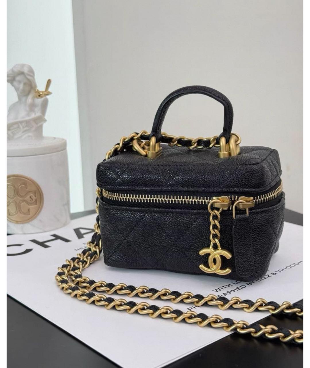 CHANEL Черная кожаная сумка через плечо, фото 2