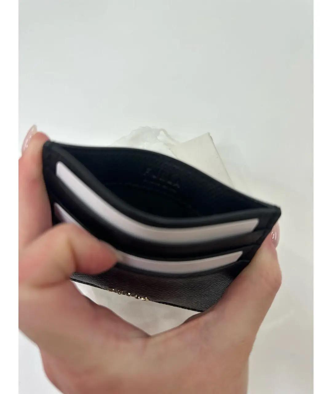 FURLA Черный кожаный кардхолдер, фото 3