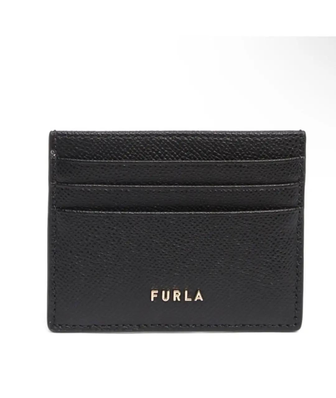 FURLA Черный кожаный кардхолдер, фото 5