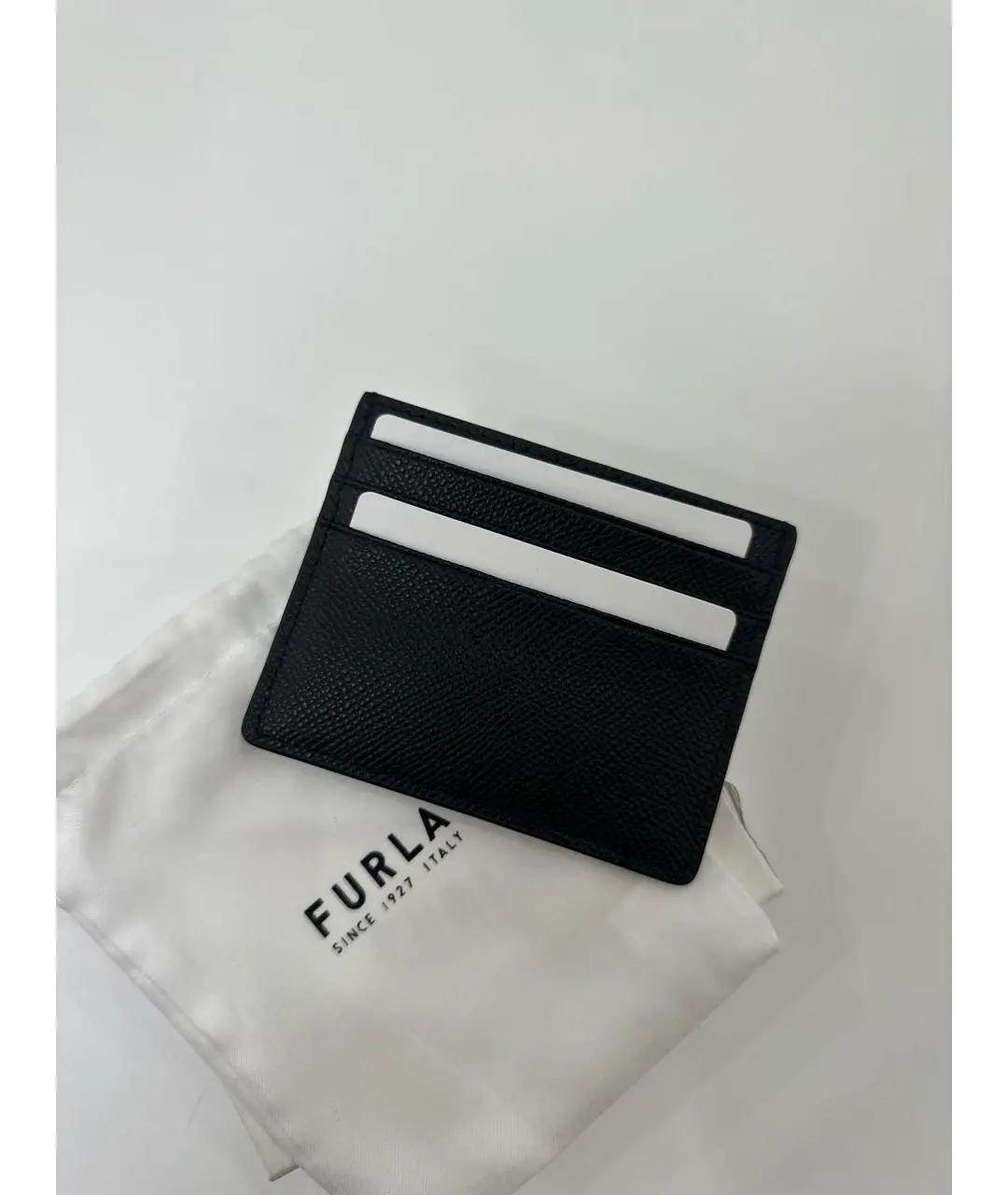 FURLA Черный кожаный кардхолдер, фото 4
