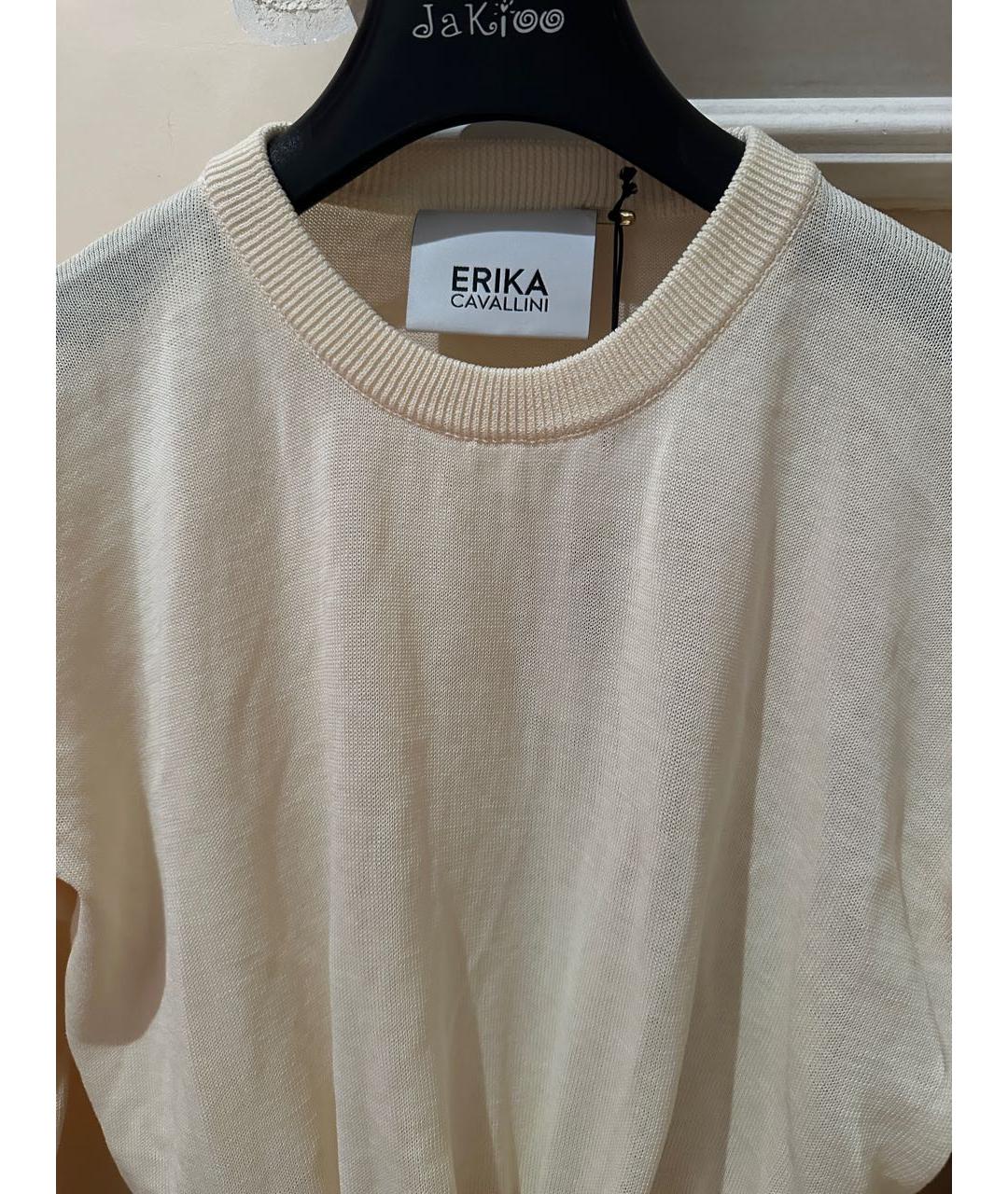 ERIKA CAVALLINI Желтый хлопковый джемпер / свитер, фото 4