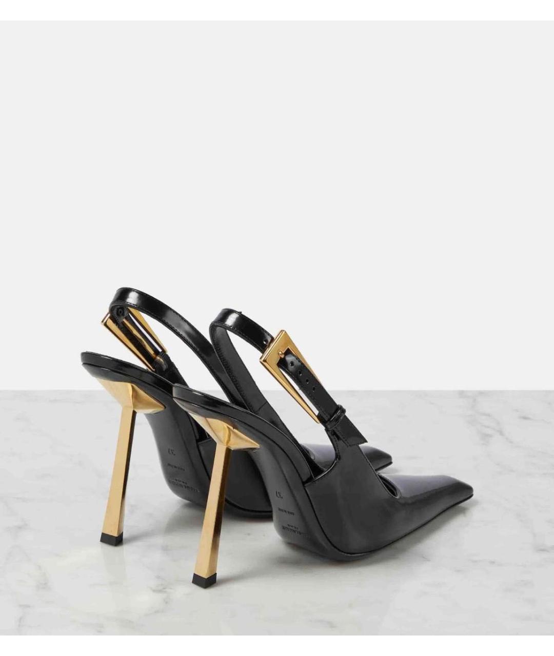 SAINT LAURENT Черные кожаные туфли, фото 6