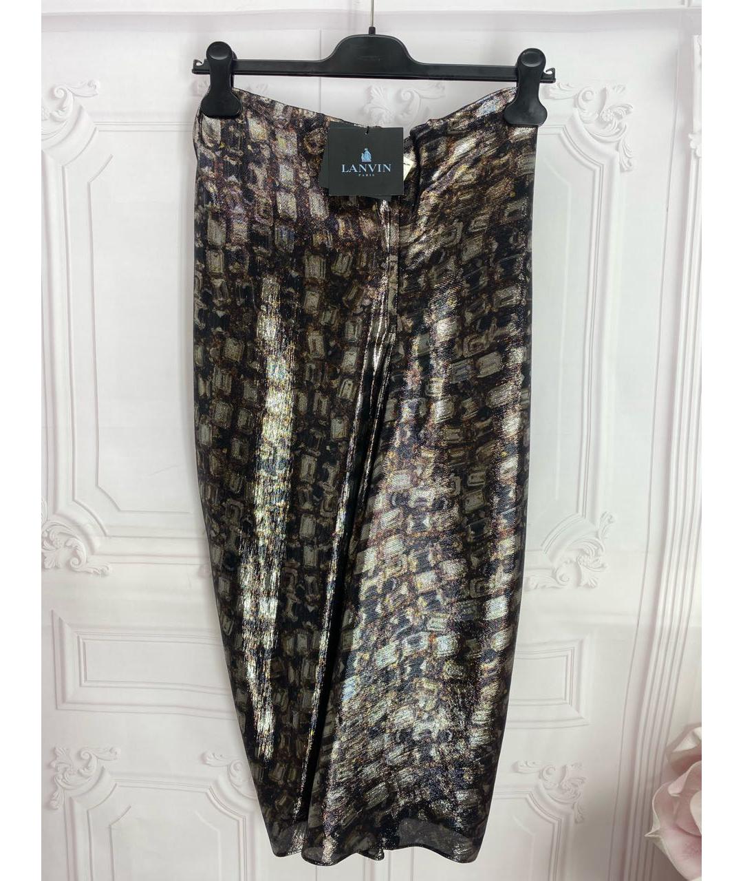 LANVIN Мульти шелковое коктейльное платье, фото 2