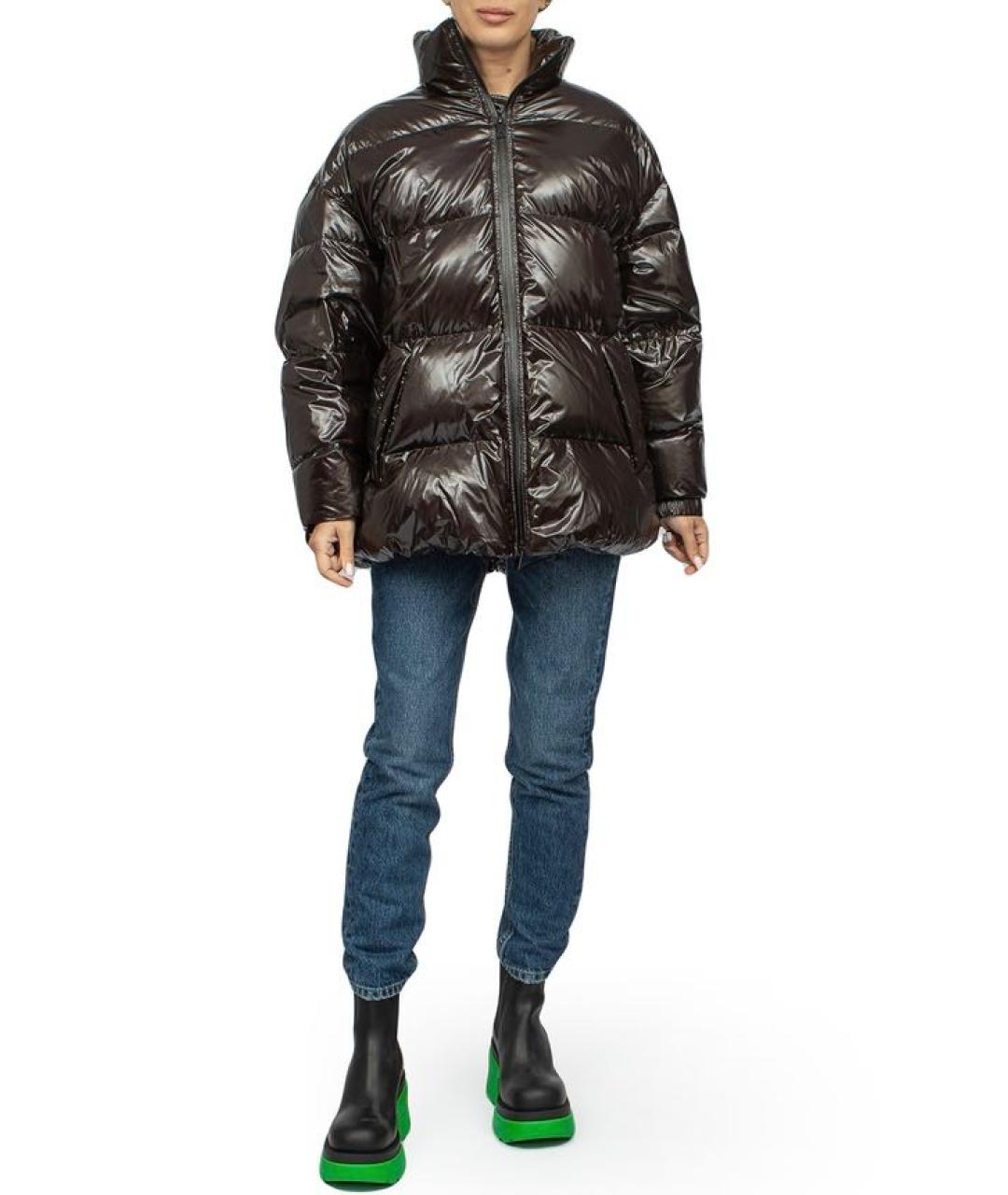 BOTTEGA VENETA Коричневый полиамидовый пуховик, фото 7