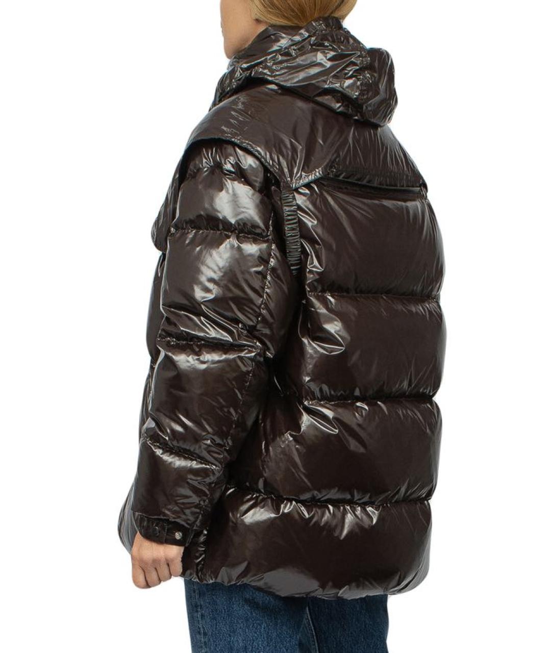 BOTTEGA VENETA Коричневый полиамидовый пуховик, фото 5