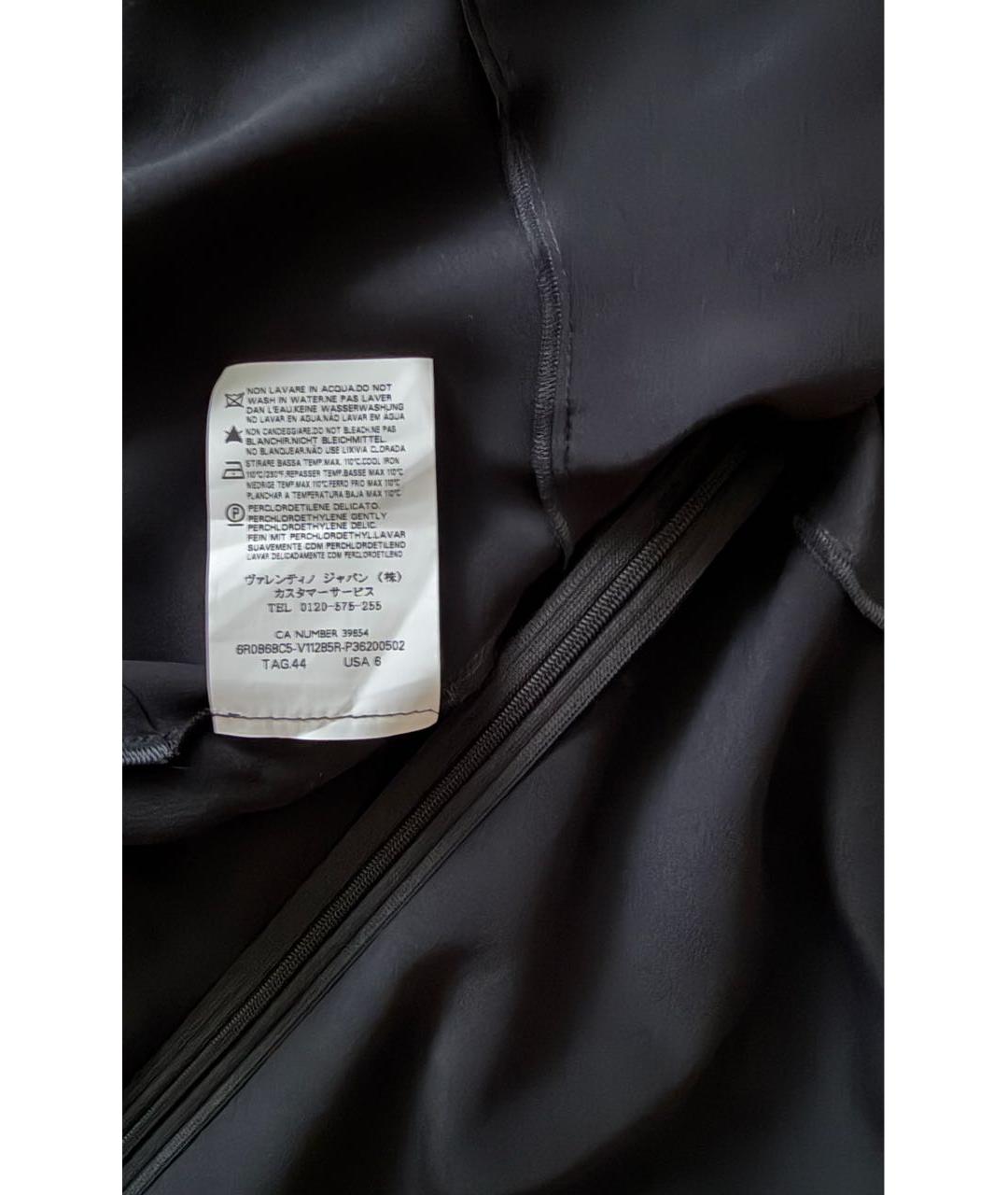 RED VALENTINO Черная шелковая блузы, фото 6