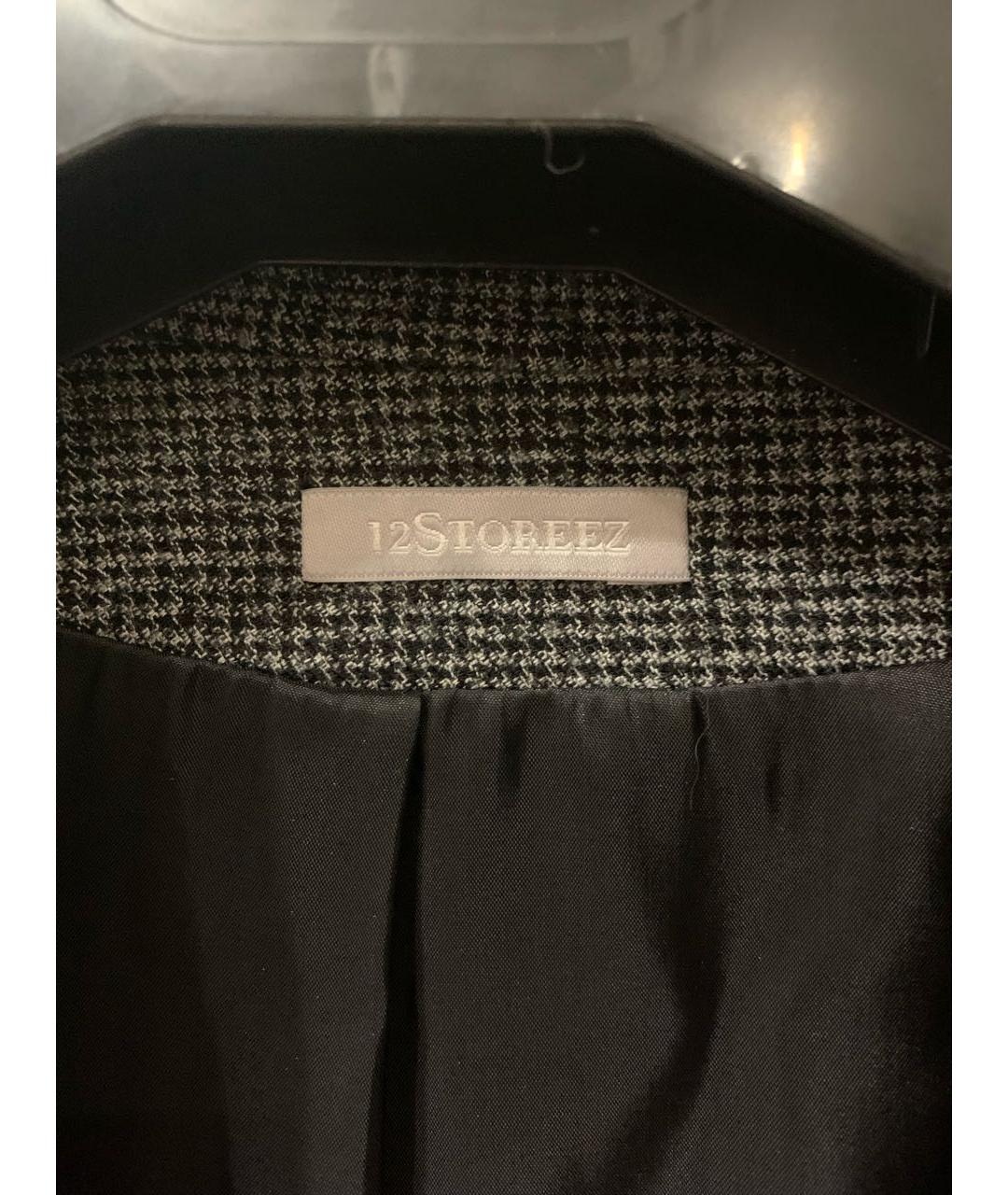 12 STOREEZ Серый шерстяной жакет/пиджак, фото 4