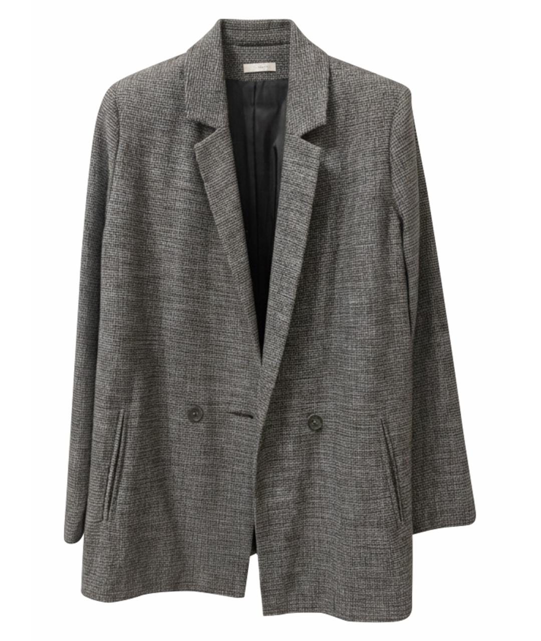 12 STOREEZ Серый шерстяной жакет/пиджак, фото 1