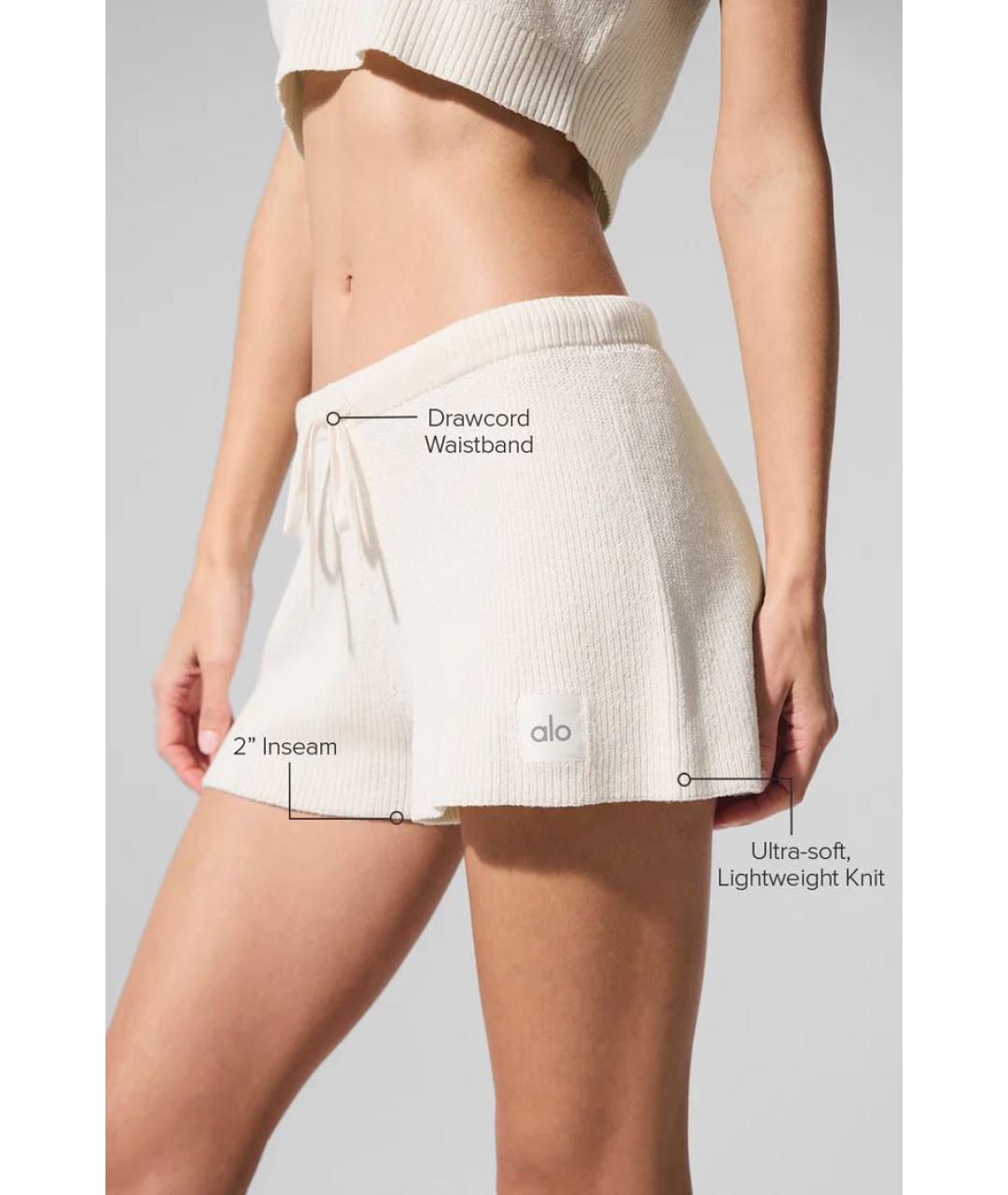 ALO YOGA Бежевые хлопковые шорты, фото 2