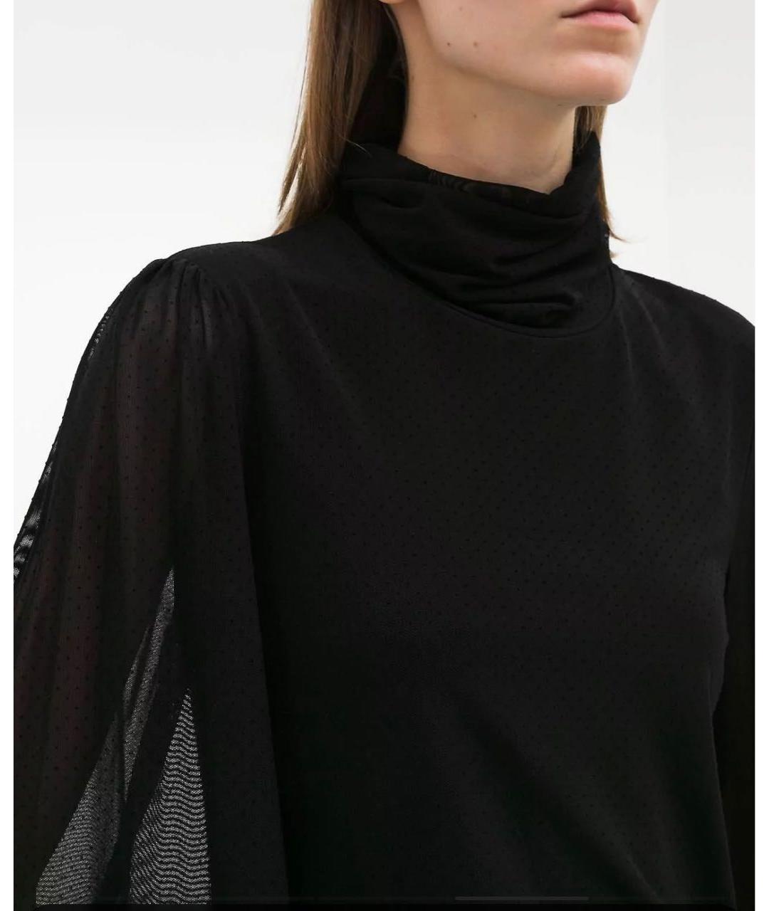 GANNI Черная вискозная блузы, фото 4
