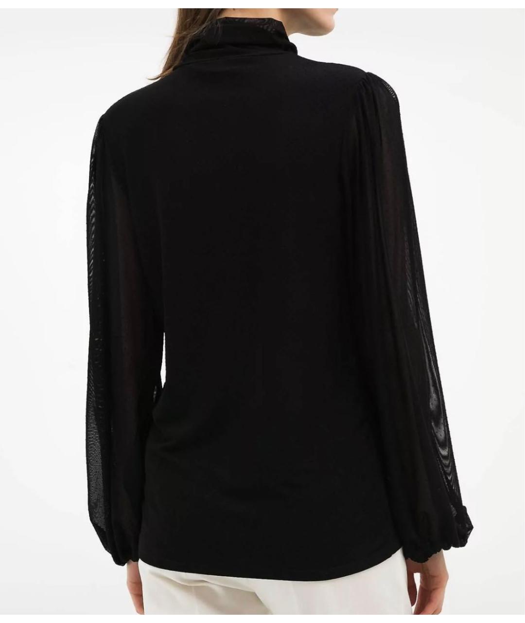 GANNI Черная вискозная блузы, фото 3