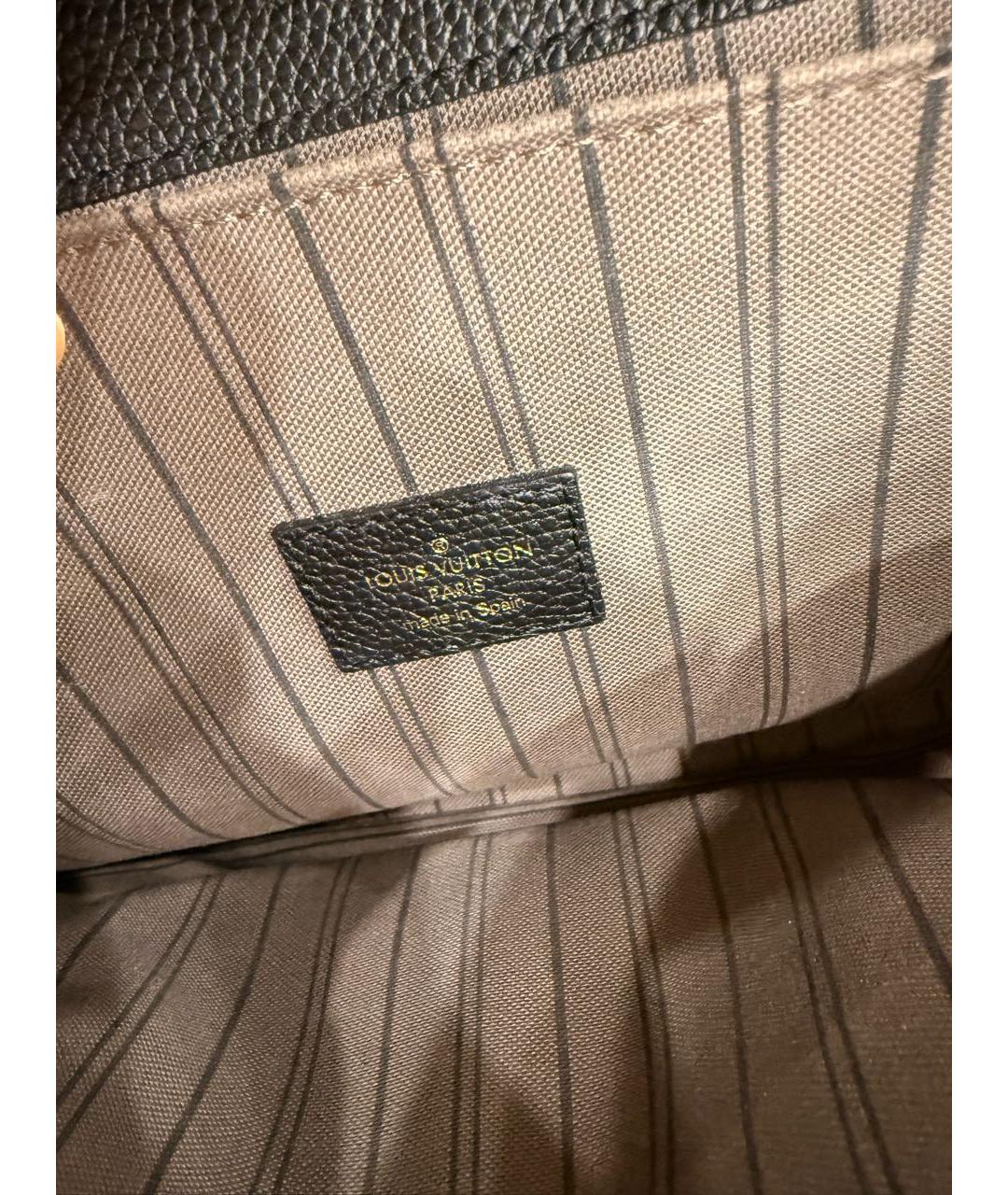 LOUIS VUITTON Черная кожаная сумка через плечо, фото 7