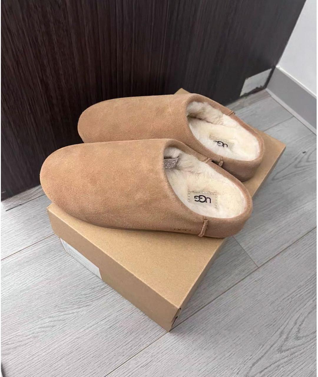 UGG AUSTRALIA Горчичные замшевые мюли, фото 3