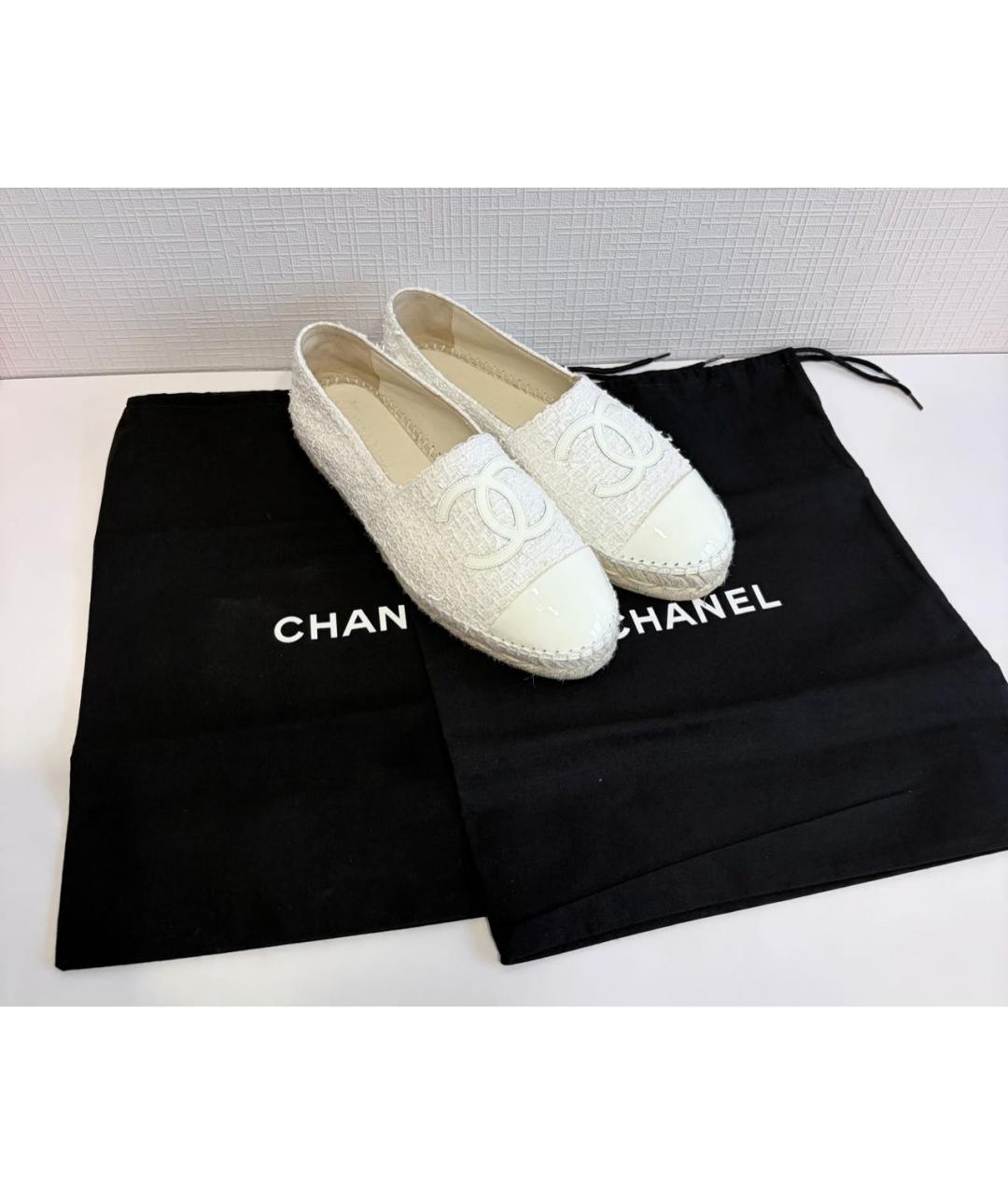 CHANEL Белые текстильные эспадрильи, фото 2
