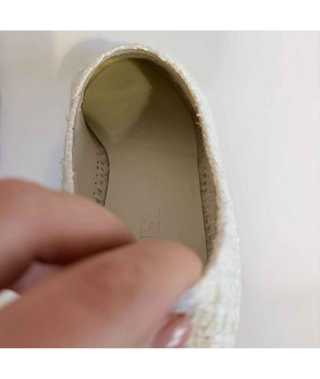 CHANEL Белые текстильные эспадрильи, фото 6