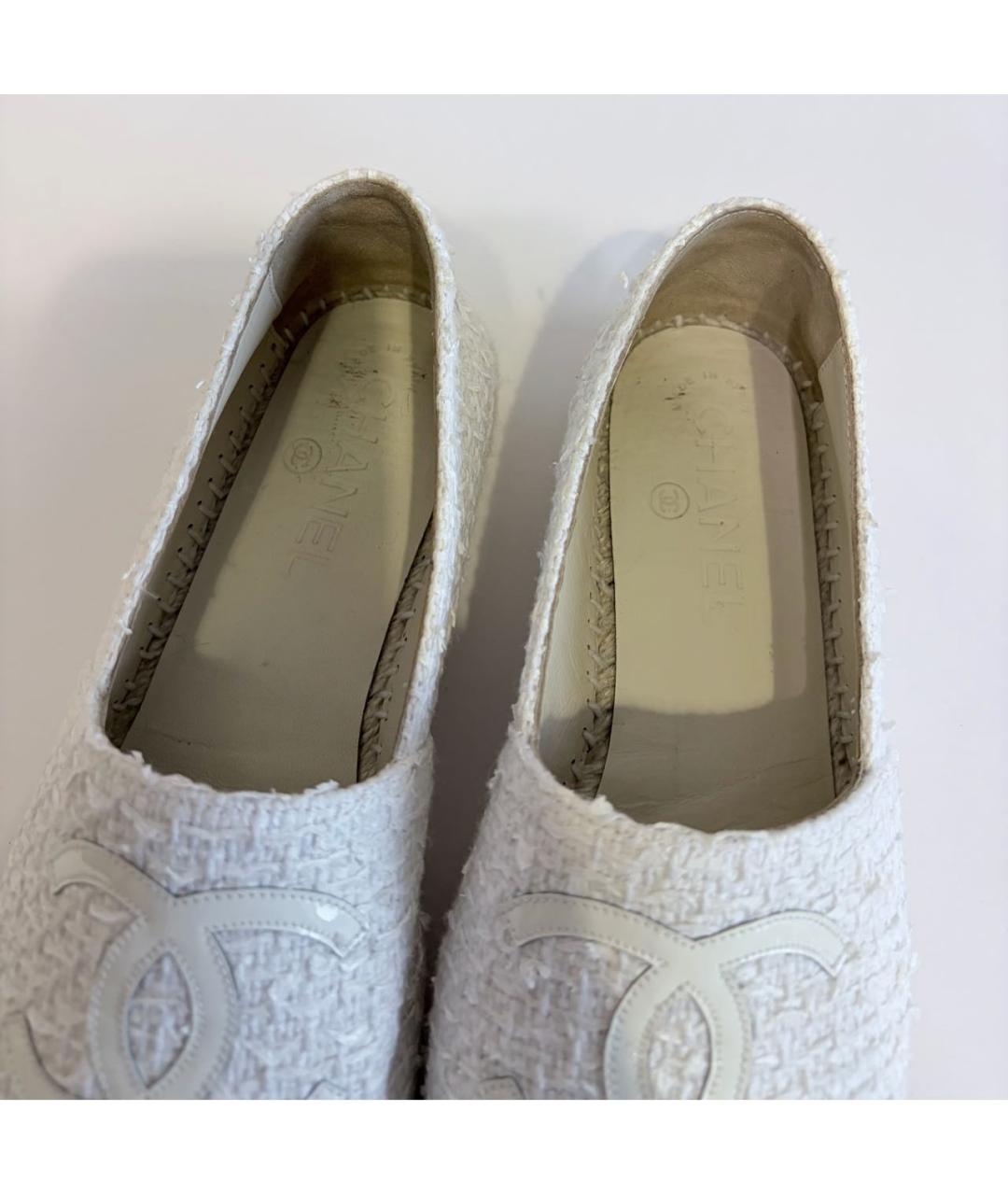CHANEL Белые текстильные эспадрильи, фото 3