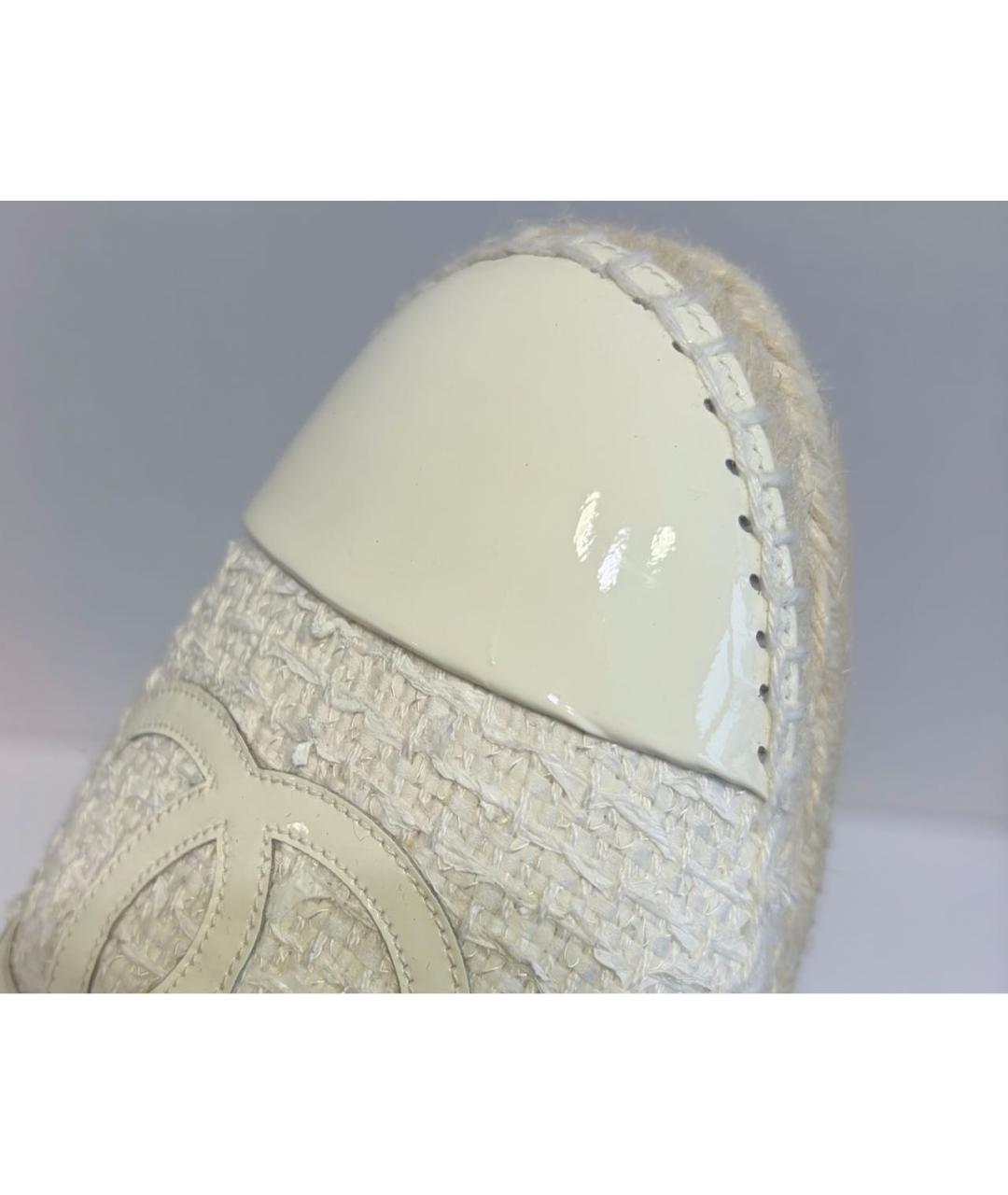 CHANEL Белые текстильные эспадрильи, фото 7