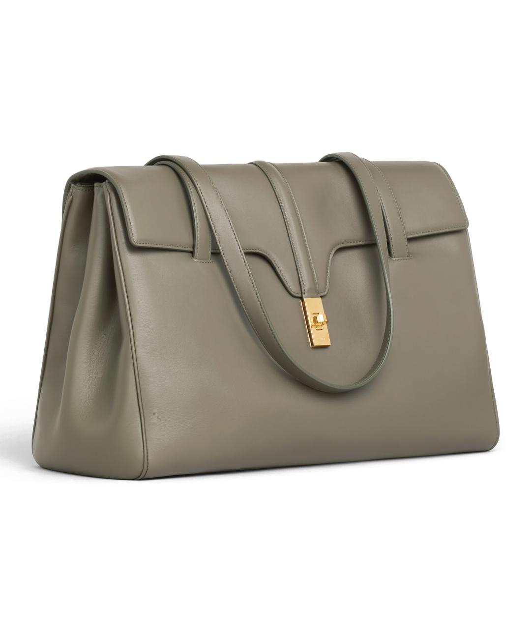 CELINE Серая кожаная сумка через плечо, фото 2