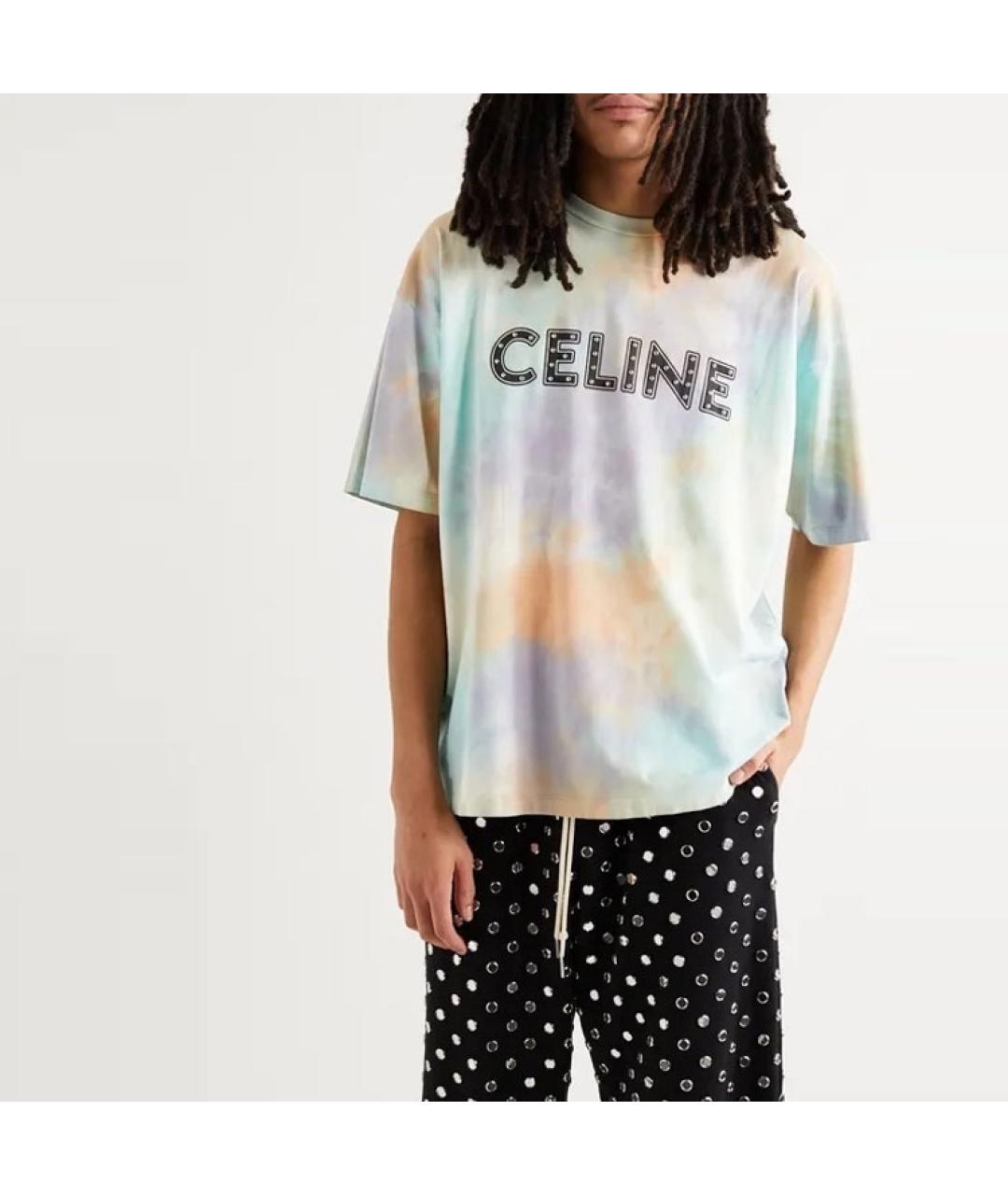 CELINE Мульти хлопковая футболка, фото 3