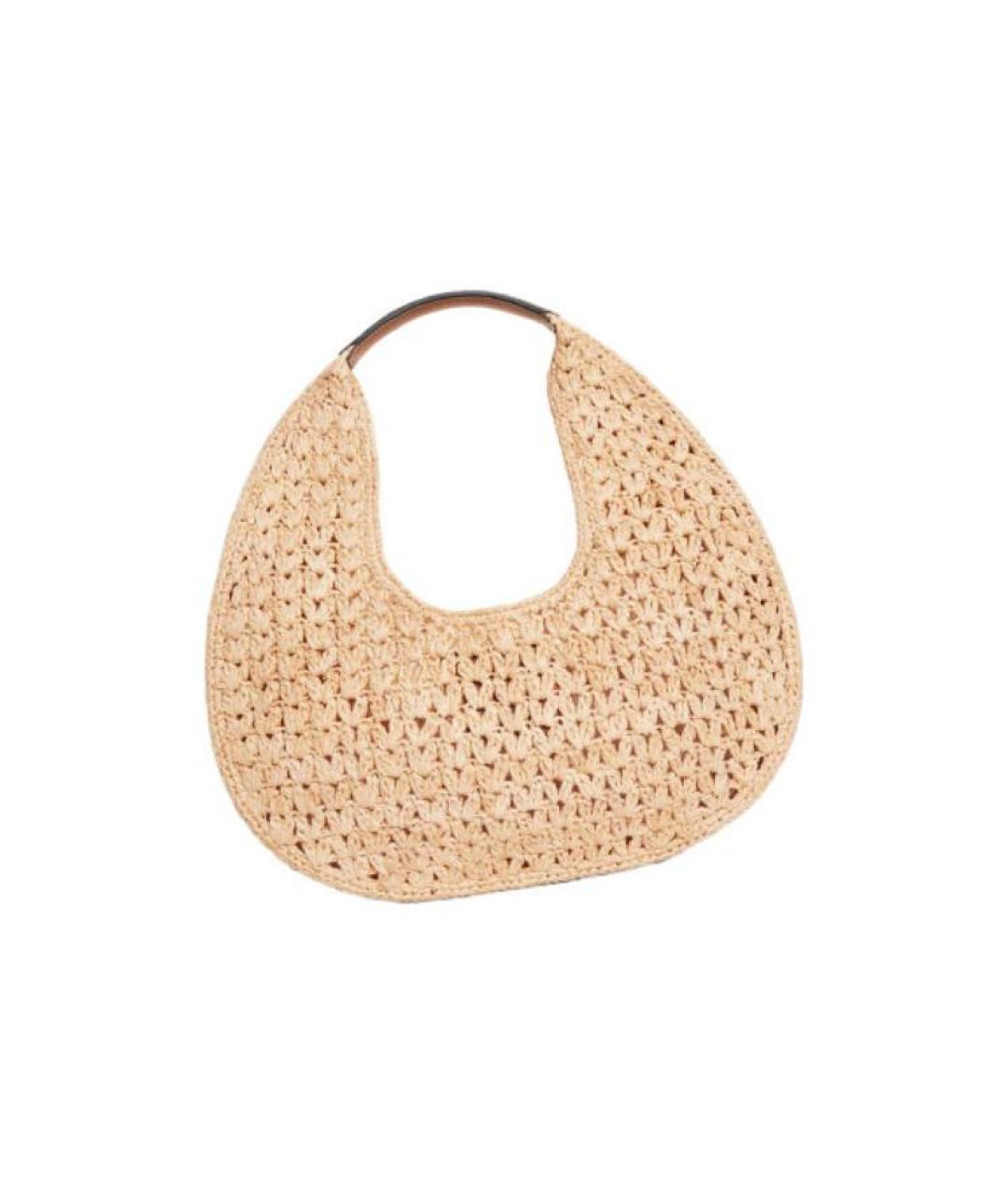 CELINE Бежевая пелетеная сумка через плечо, фото 5