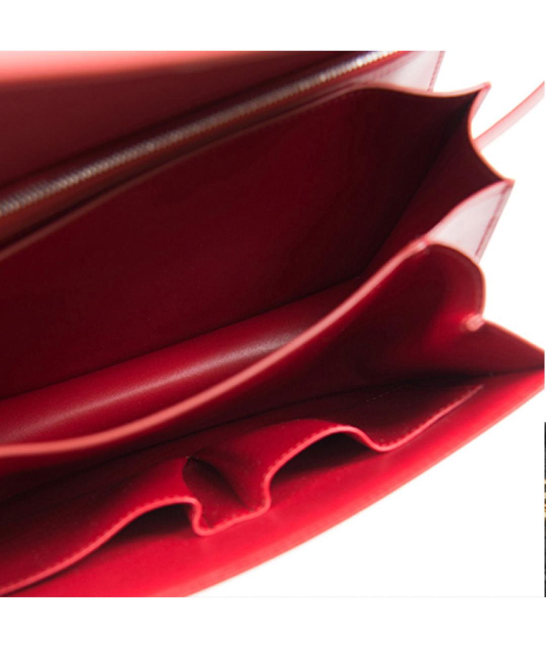 CELINE Красная кожаная сумка через плечо, фото 5