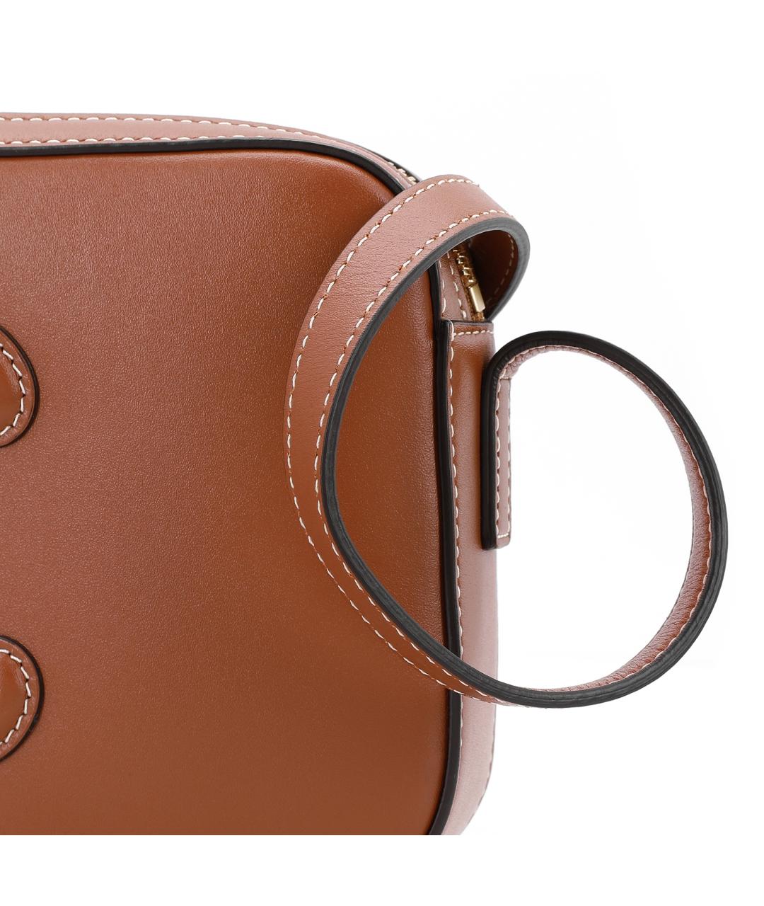 CELINE Коричневая кожаная сумка через плечо, фото 6