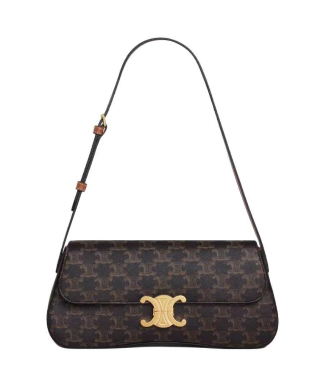 CELINE Коричневая сумка через плечо, фото 2