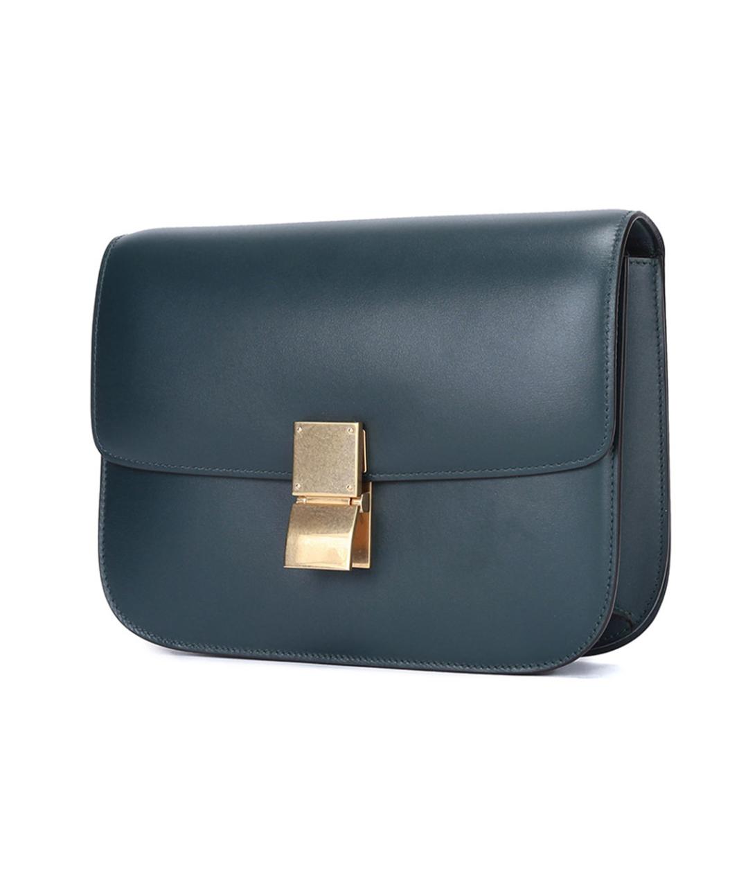 CELINE Синяя кожаная сумка через плечо, фото 2