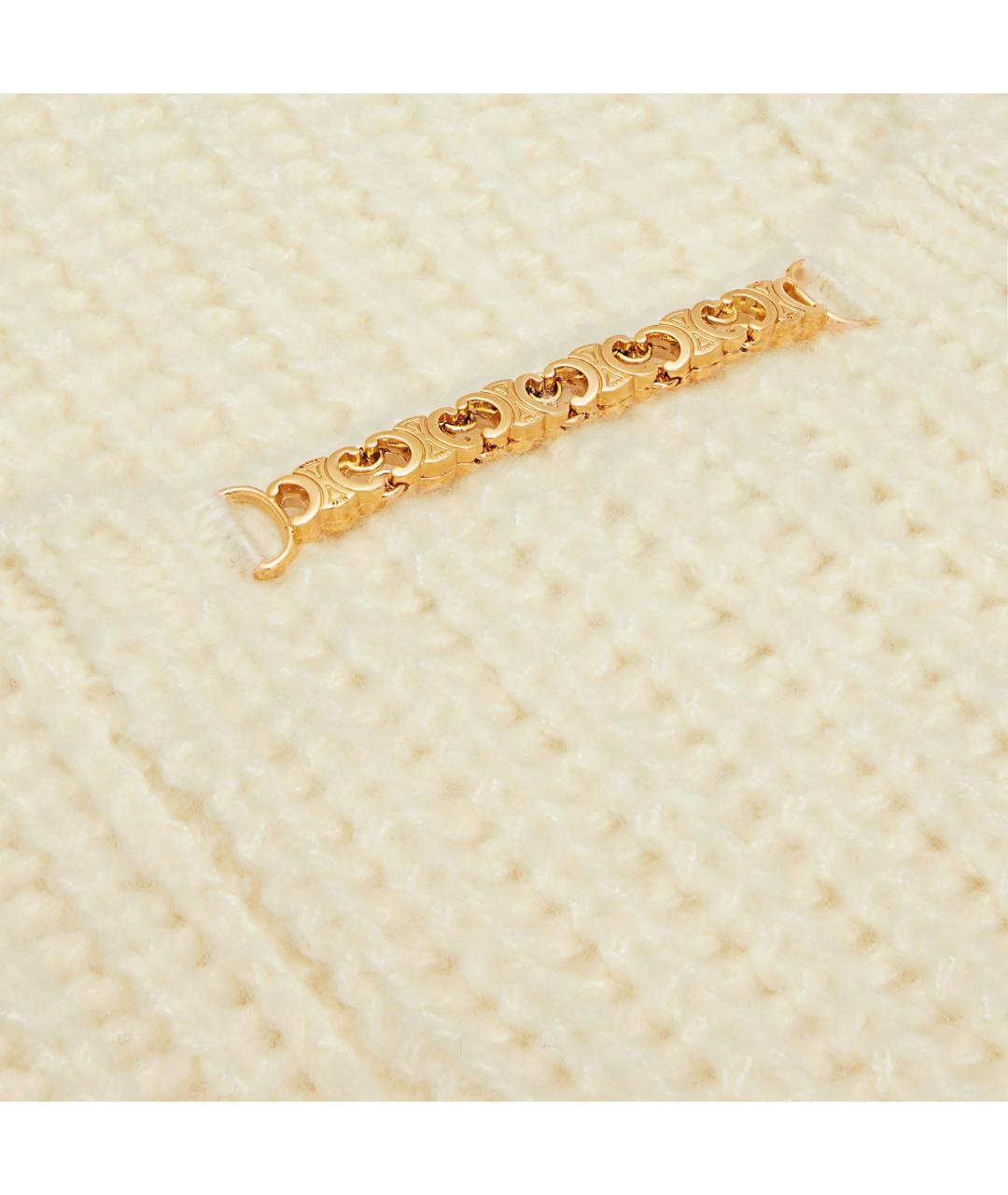 CELINE Бежевый шерстяной джемпер / свитер, фото 4