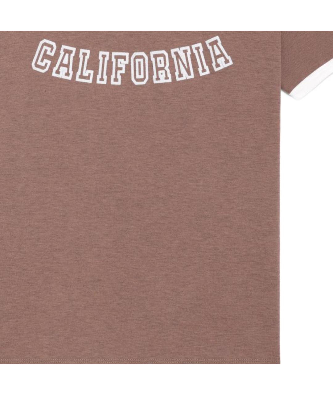 CELINE Коричневая хлопковая футболка, фото 6