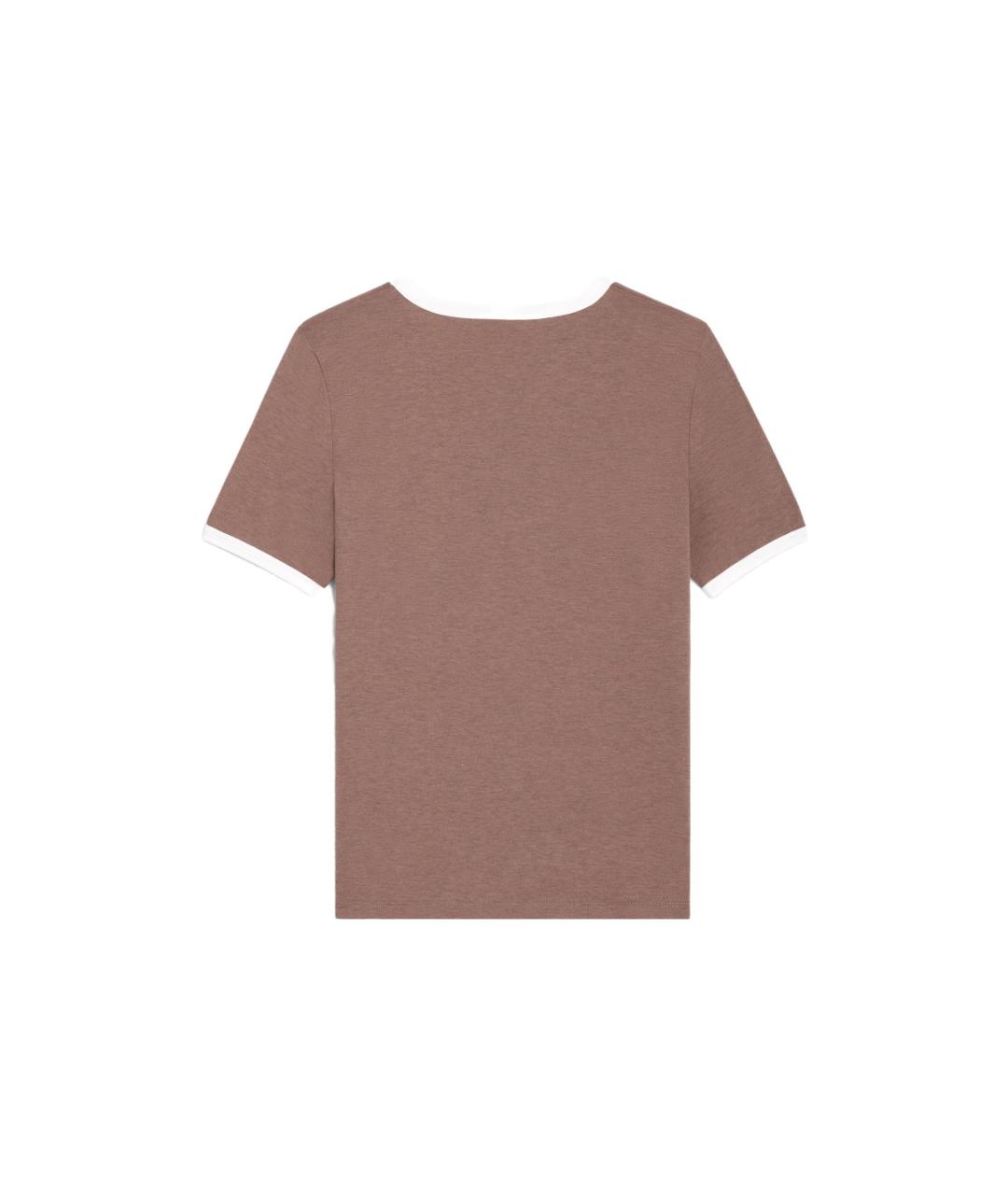 CELINE Коричневая хлопковая футболка, фото 2