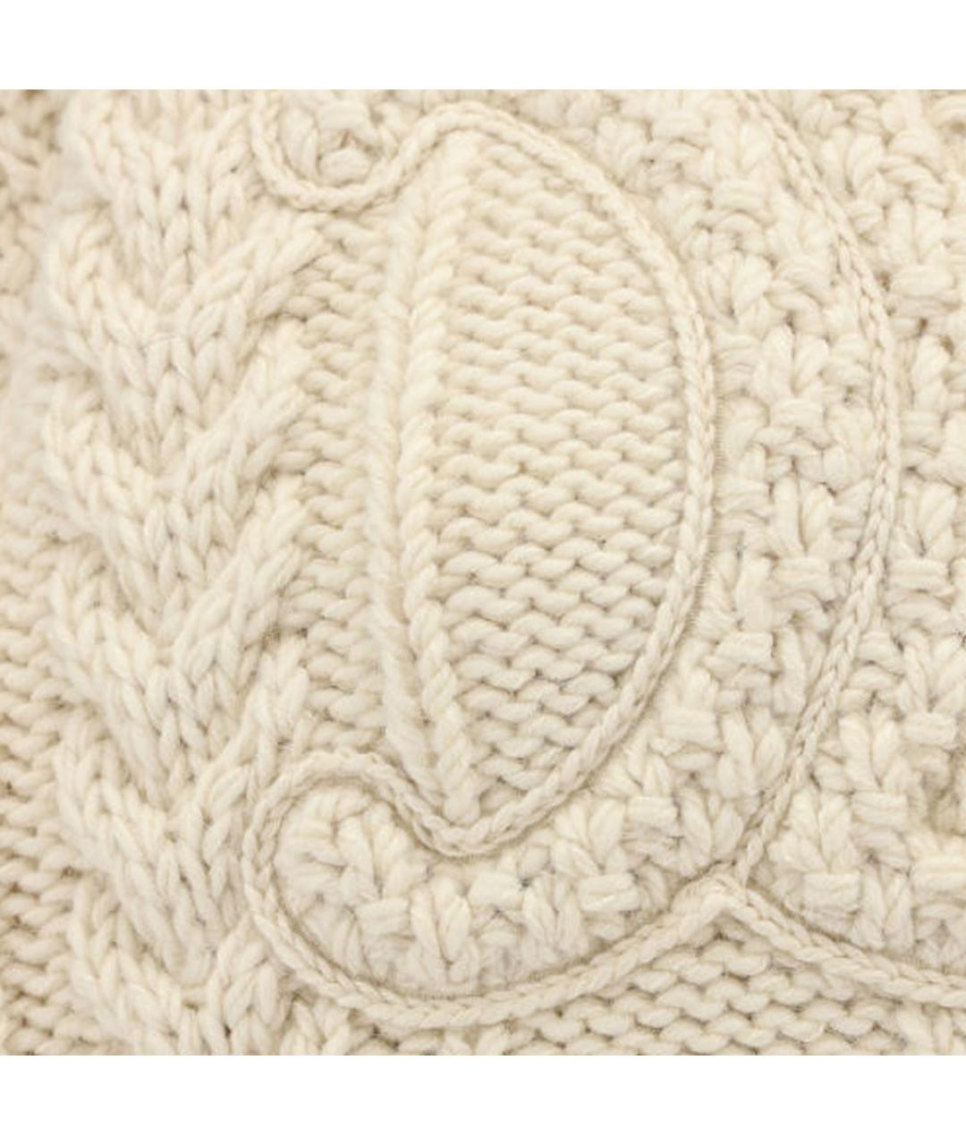 CELINE Бежевый шерстяной джемпер / свитер, фото 4