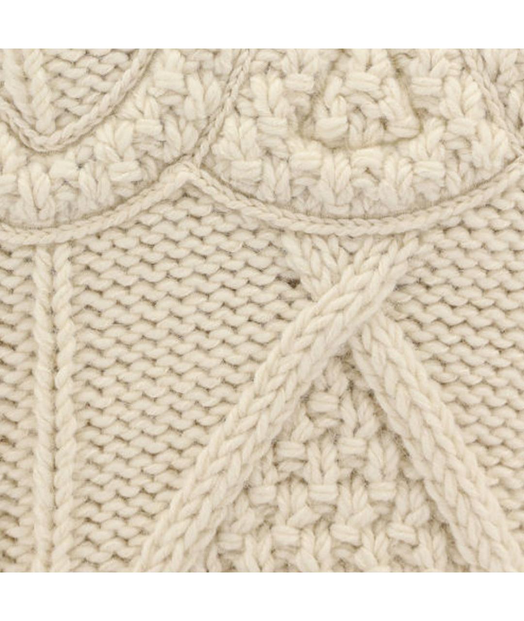 CELINE Бежевый шерстяной джемпер / свитер, фото 3