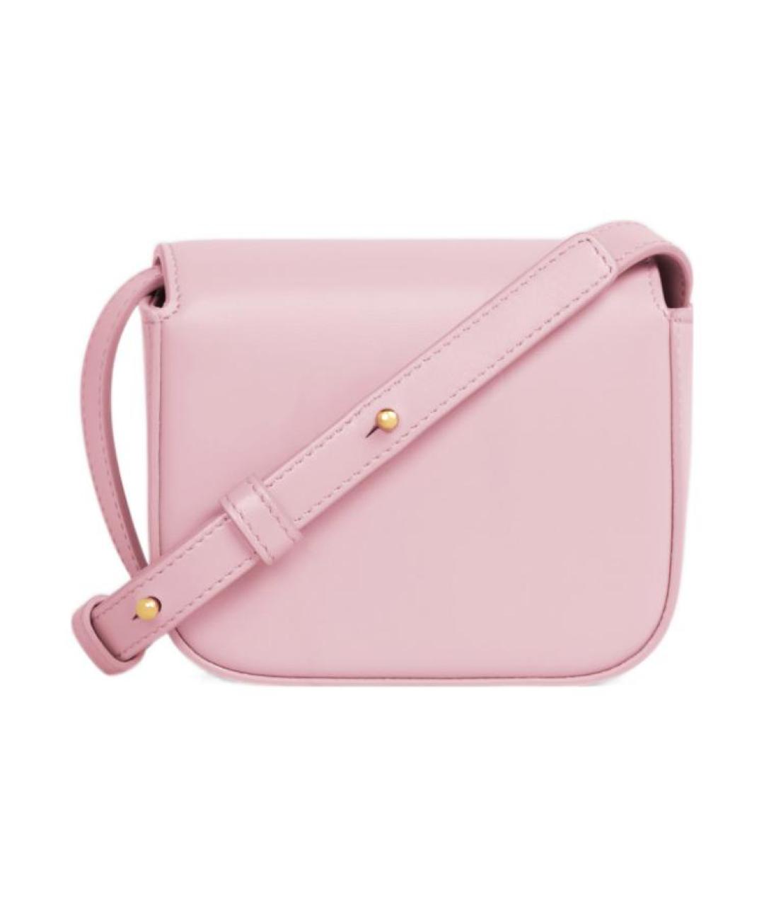 CELINE Розовая кожаная сумка через плечо, фото 3