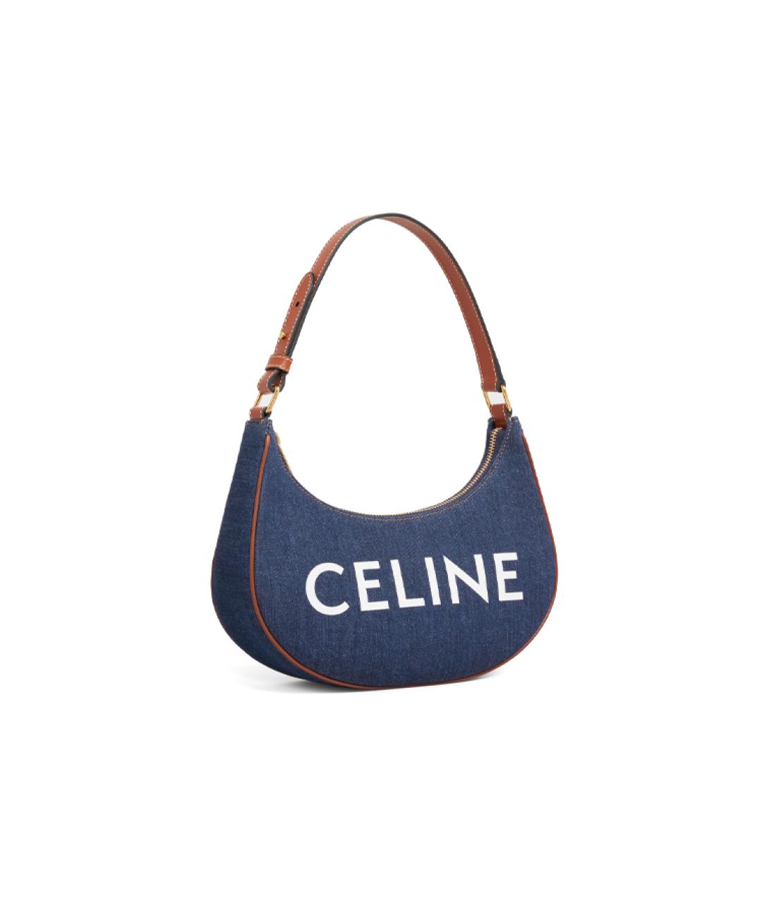 CELINE Синяя деним сумка через плечо, фото 2