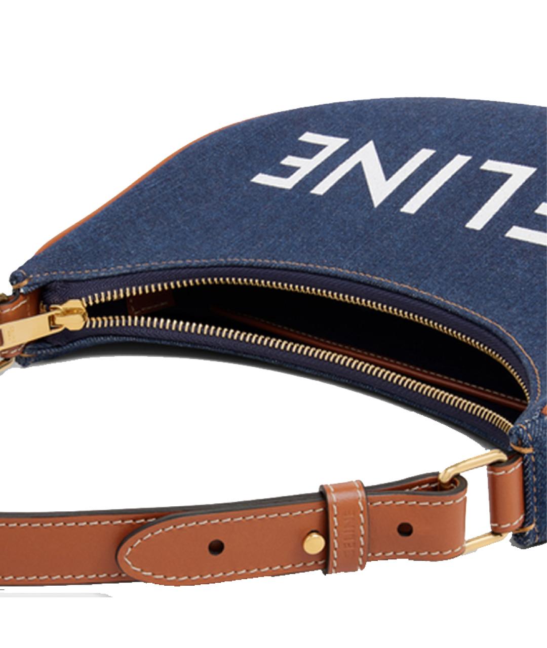 CELINE Синяя деним сумка через плечо, фото 5