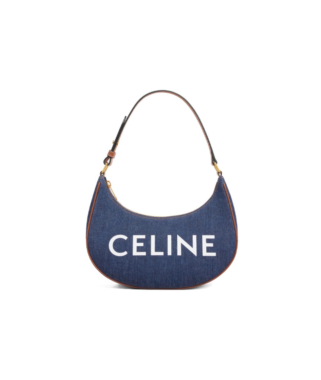 CELINE Синяя деним сумка через плечо, фото 1