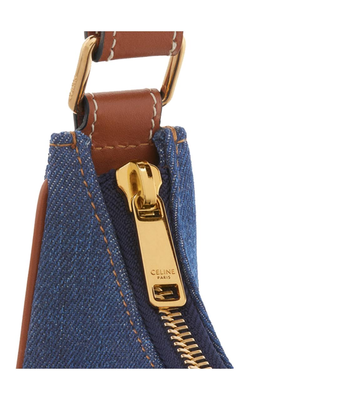 CELINE Синяя деним сумка через плечо, фото 4