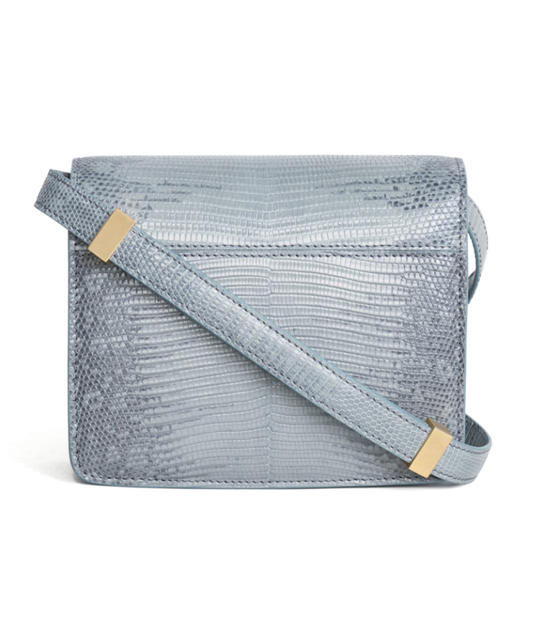 CELINE Голубая кожаная сумка через плечо, фото 3