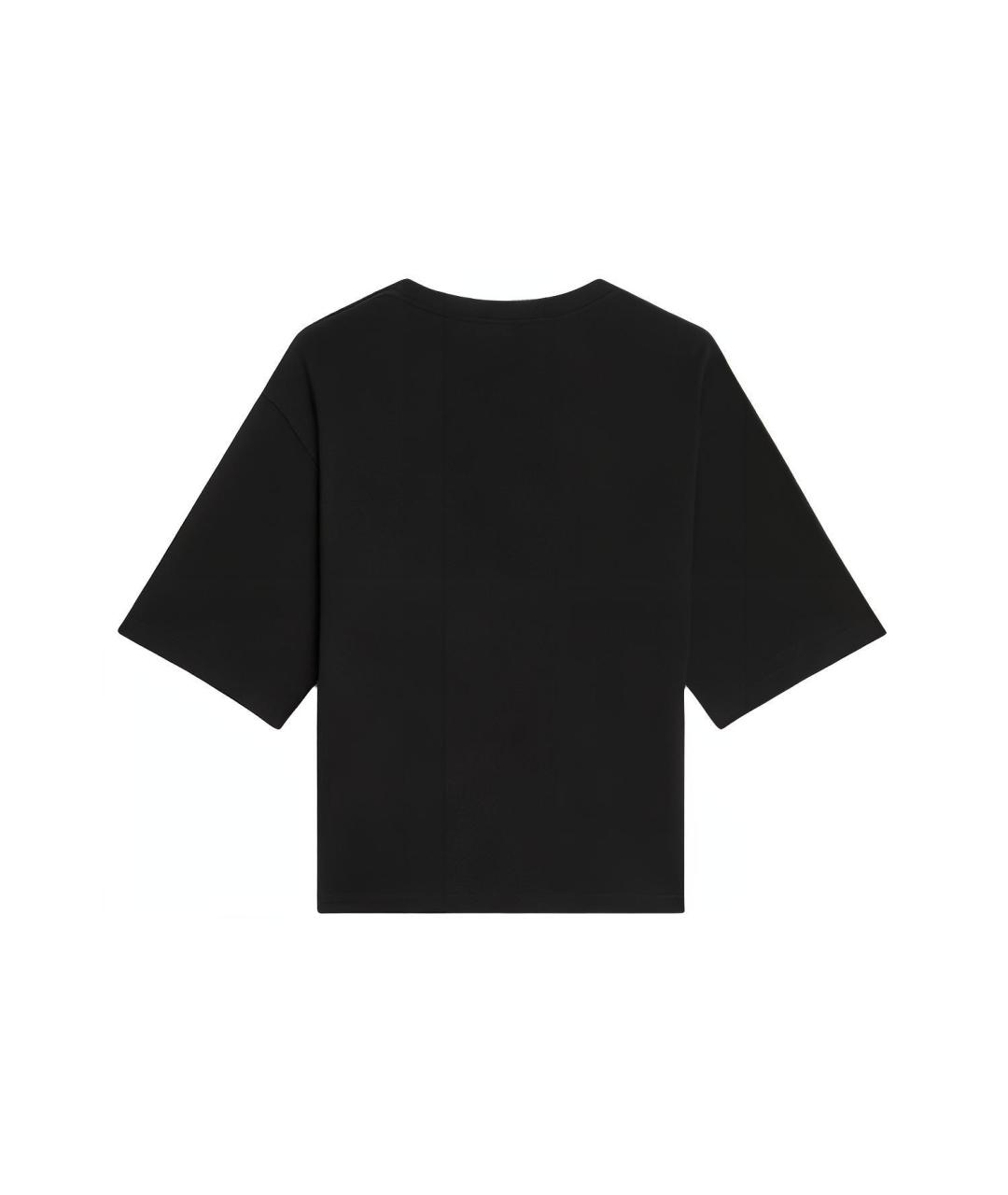 CELINE Черная хлопковая футболка, фото 2