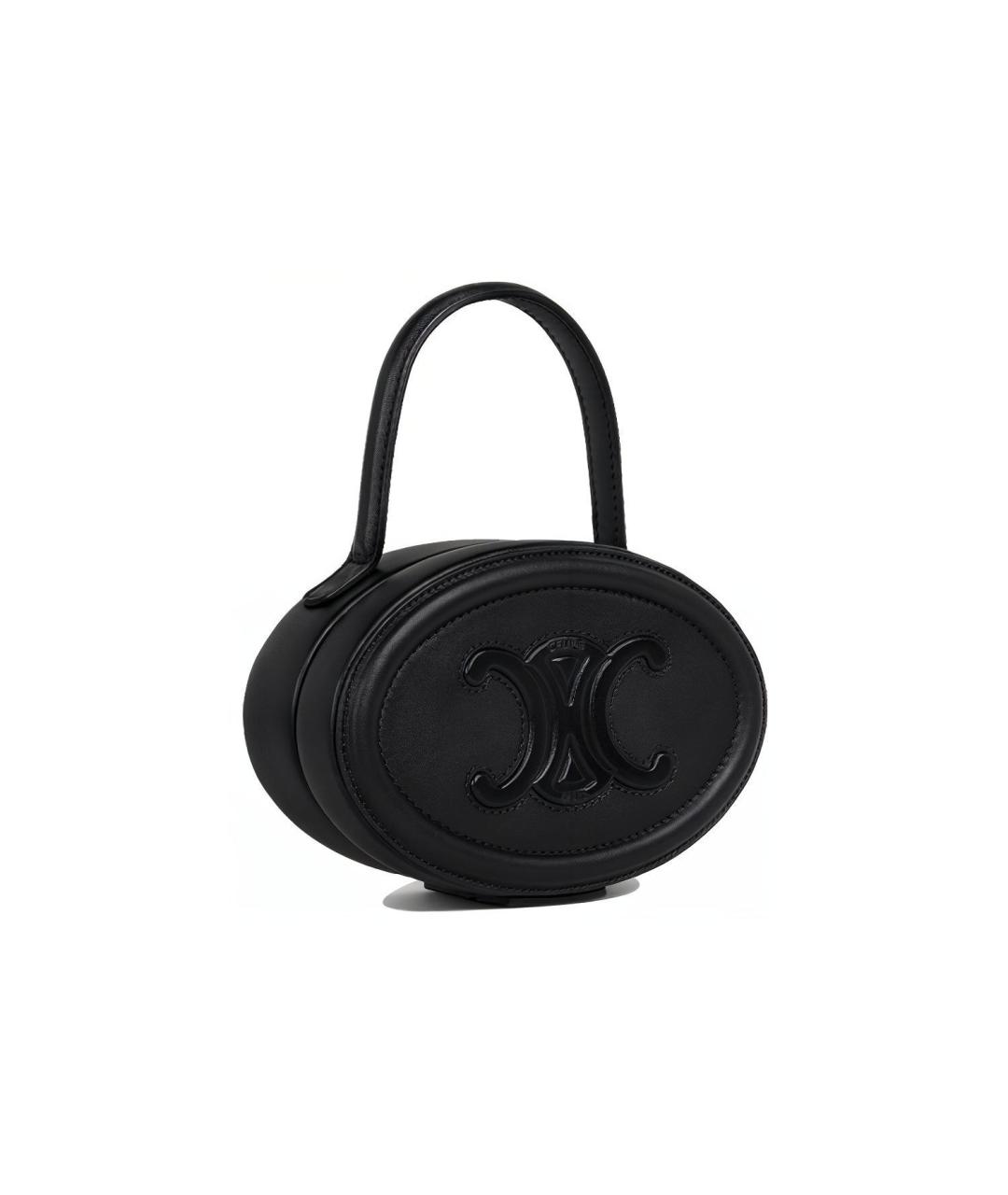 CELINE Черная кожаная сумка через плечо, фото 2