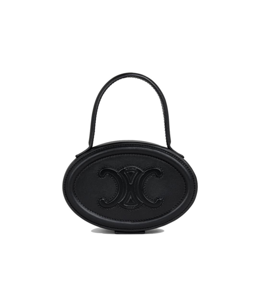 CELINE Черная кожаная сумка через плечо, фото 1