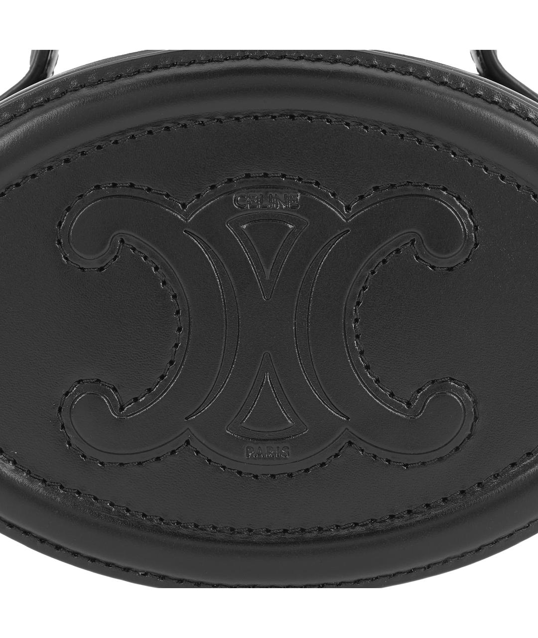 CELINE Черная кожаная сумка через плечо, фото 5