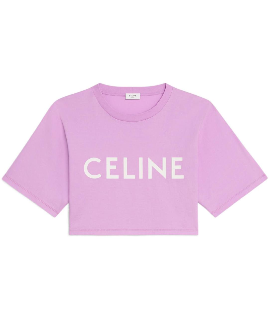 CELINE Фиолетовая хлопковая футболка, фото 1