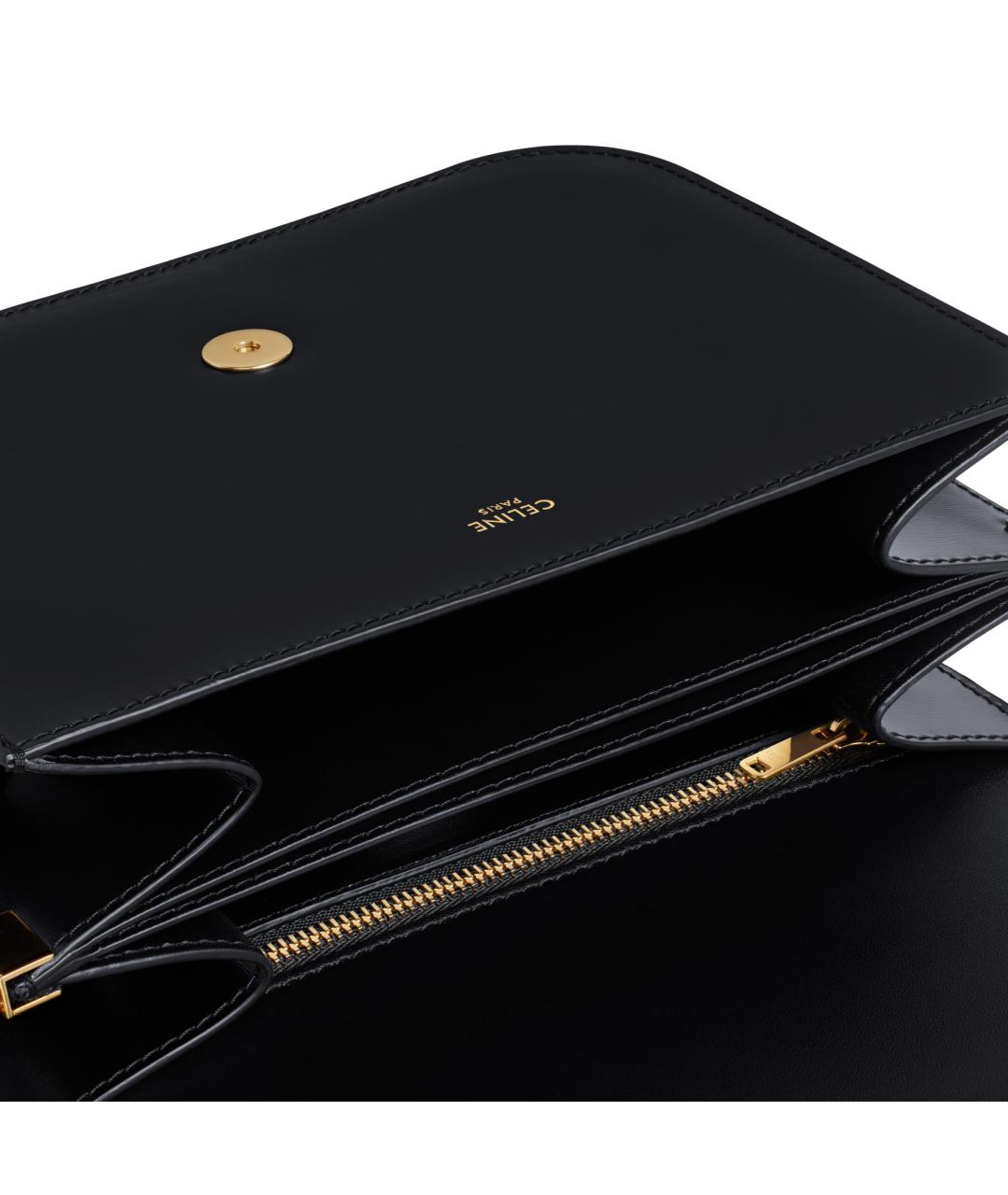 CELINE Черная кожаная сумка через плечо, фото 5