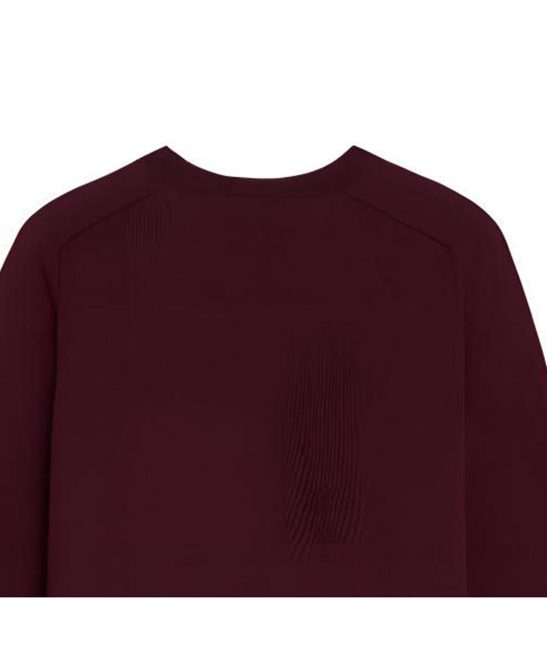 CELINE Бордовый хлопковый джемпер / свитер, фото 5
