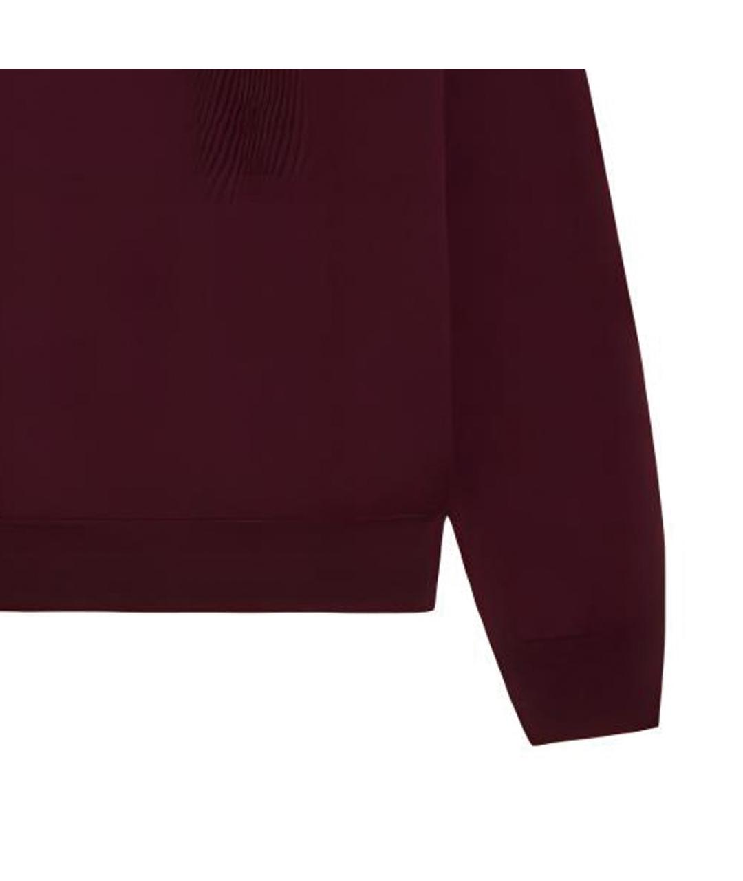 CELINE Бордовый хлопковый джемпер / свитер, фото 8